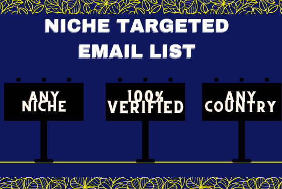 I will provide USA 5k verified niche targeted email l...