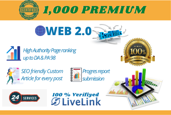 I will build web 2 0 seo friendly unique dofollow bac...