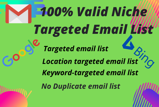 I will Collect 5000 Niche Targeted Email list for you...