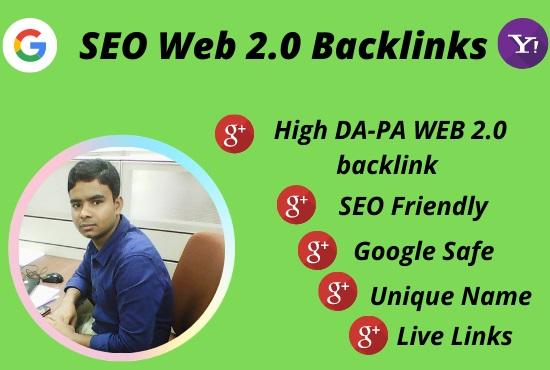 I will do 50 SEO web 2.0 manual backlinks on high-qua...