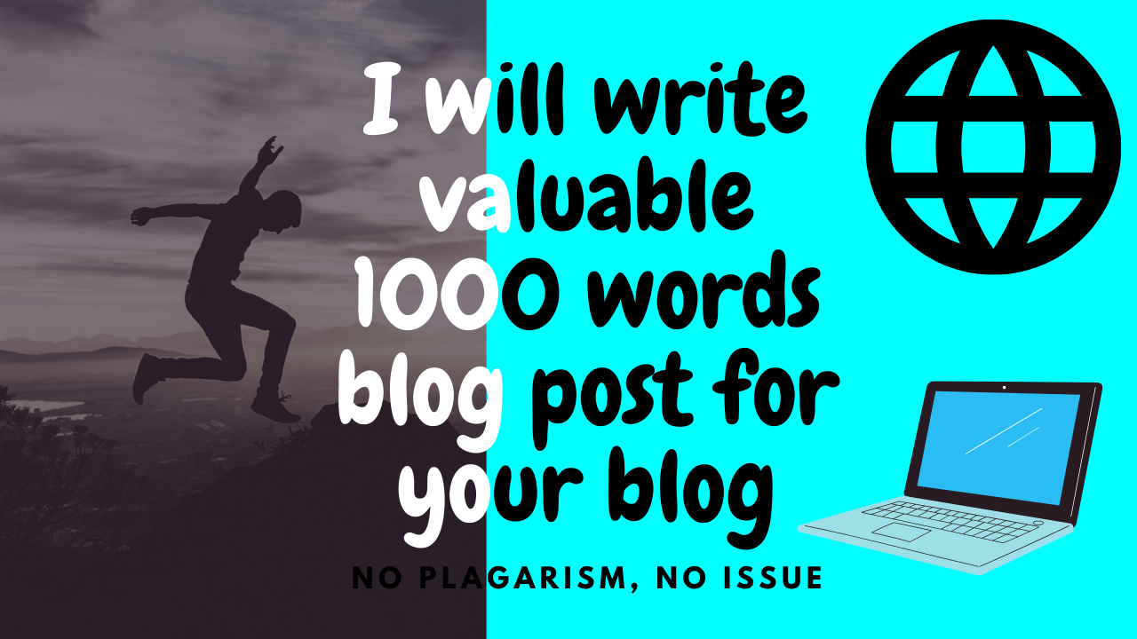 I will write 1000 words article post for your blog or...