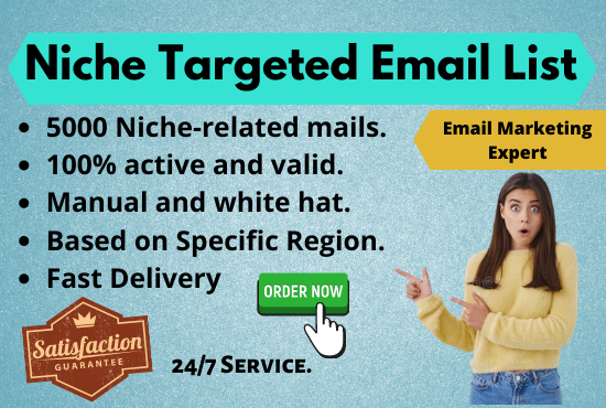 I will 5k niche targeted email collection & email...