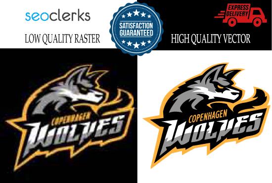 I will convert low quality raster image or logo to ve...