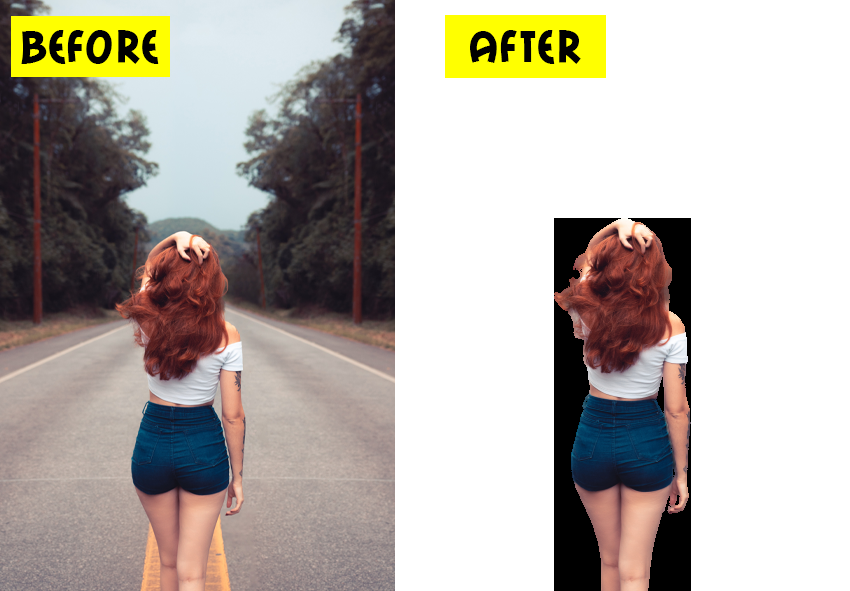 I will remove background from images.