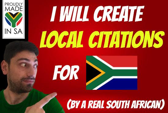 I will create south african citations by a real south...