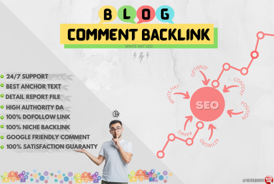 I will do SEO unique dofollow Blog Comment Backlink i...