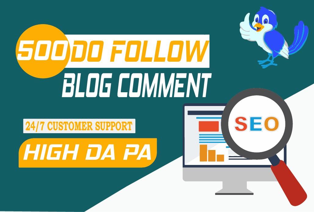 Create manually 500 High quality blog comment backlin...