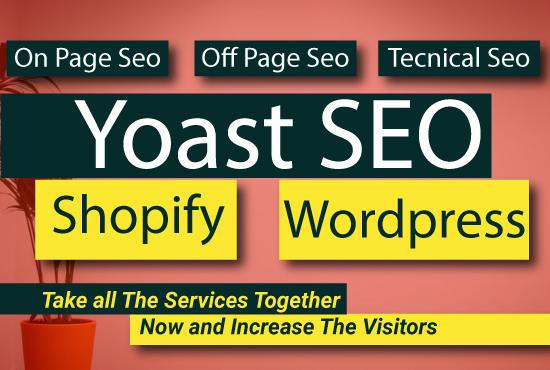 I will setup yoast seo for shopify and wordpress