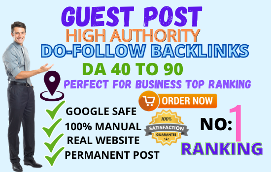 Write and publish 20 Do-Follow Guest Post 20 websites...