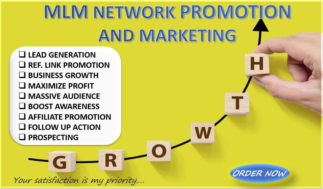 I will do mlm network marketing promotion to grow tra...
