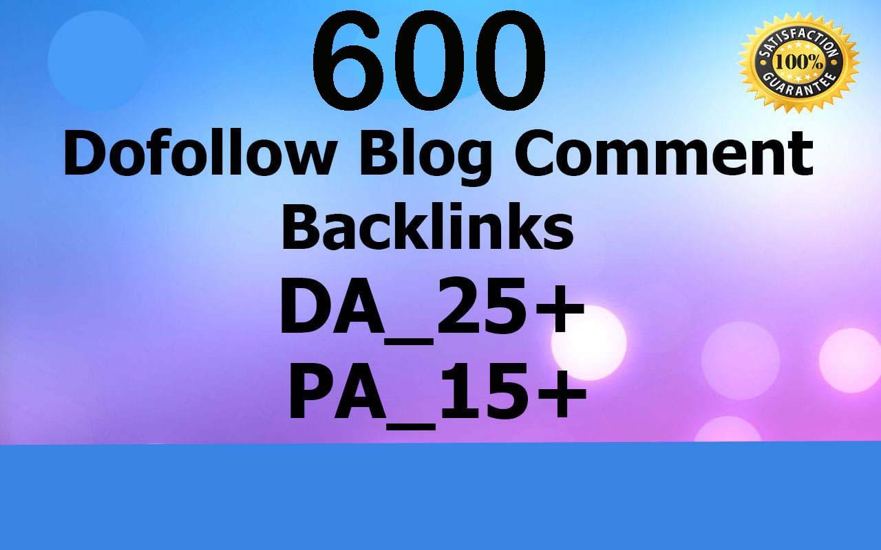 I will provide 600 high dofollow blog comment backlin...