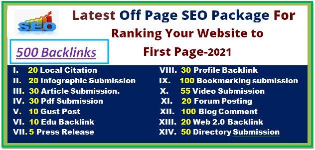 Manually off page seo link building Package must Impr...