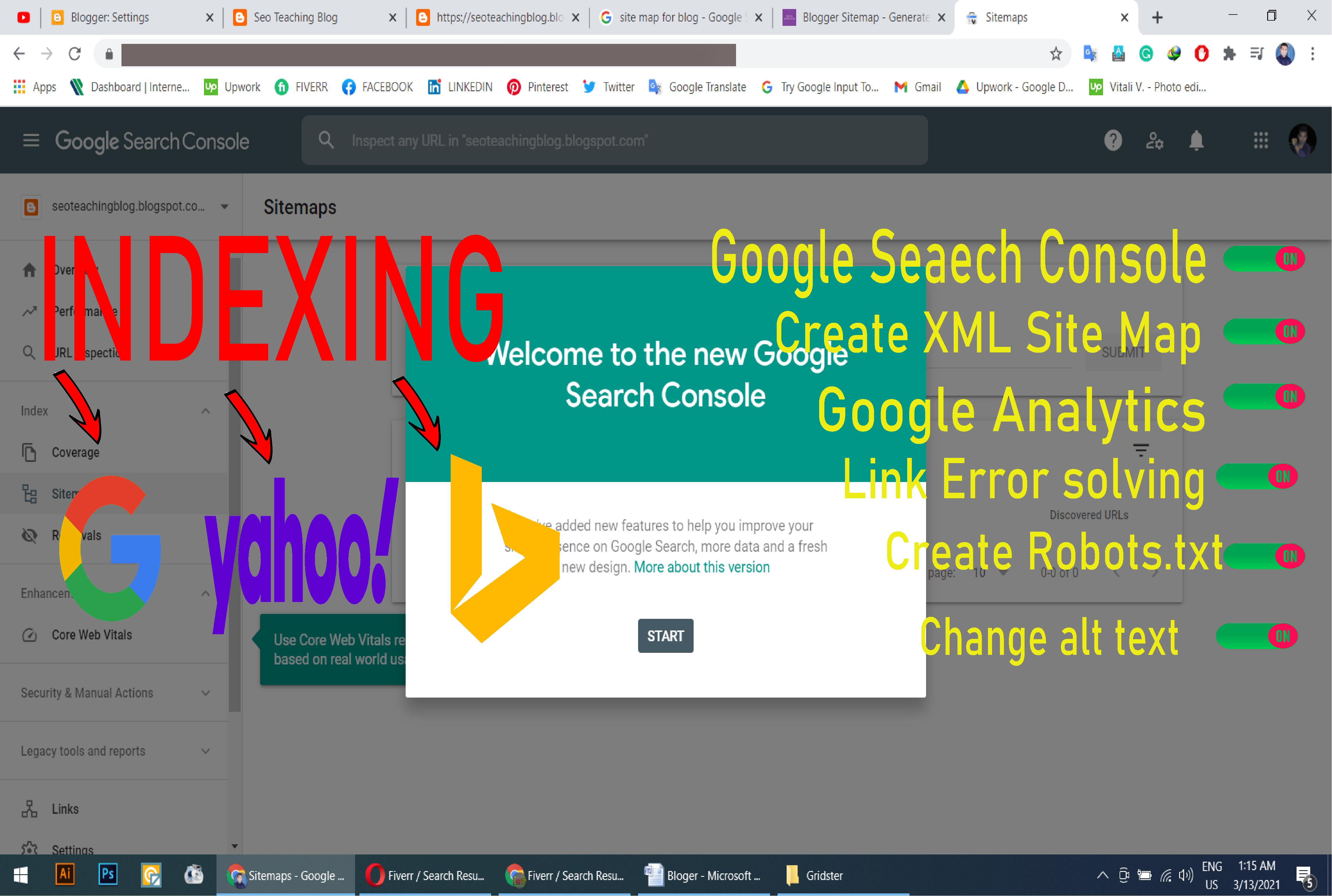 I will index your URL, XML sitemap creation, and se...