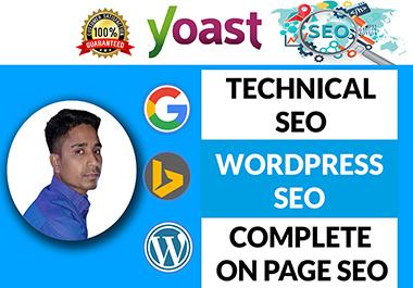 I will do wordpress yoast on page and technical SEO o...