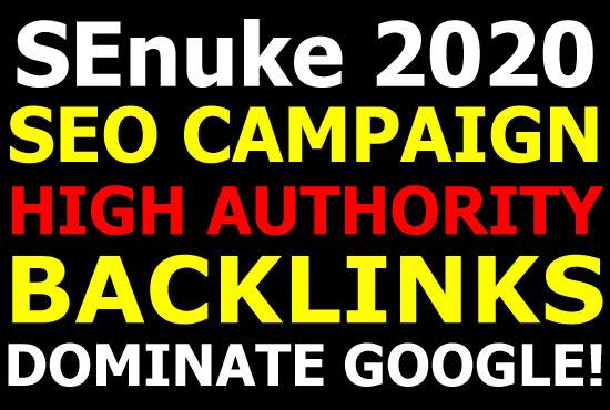 I will run a powerful SEO campaign for 2020 top ranki...
