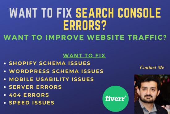I will fix index coverage errors in google search con...
