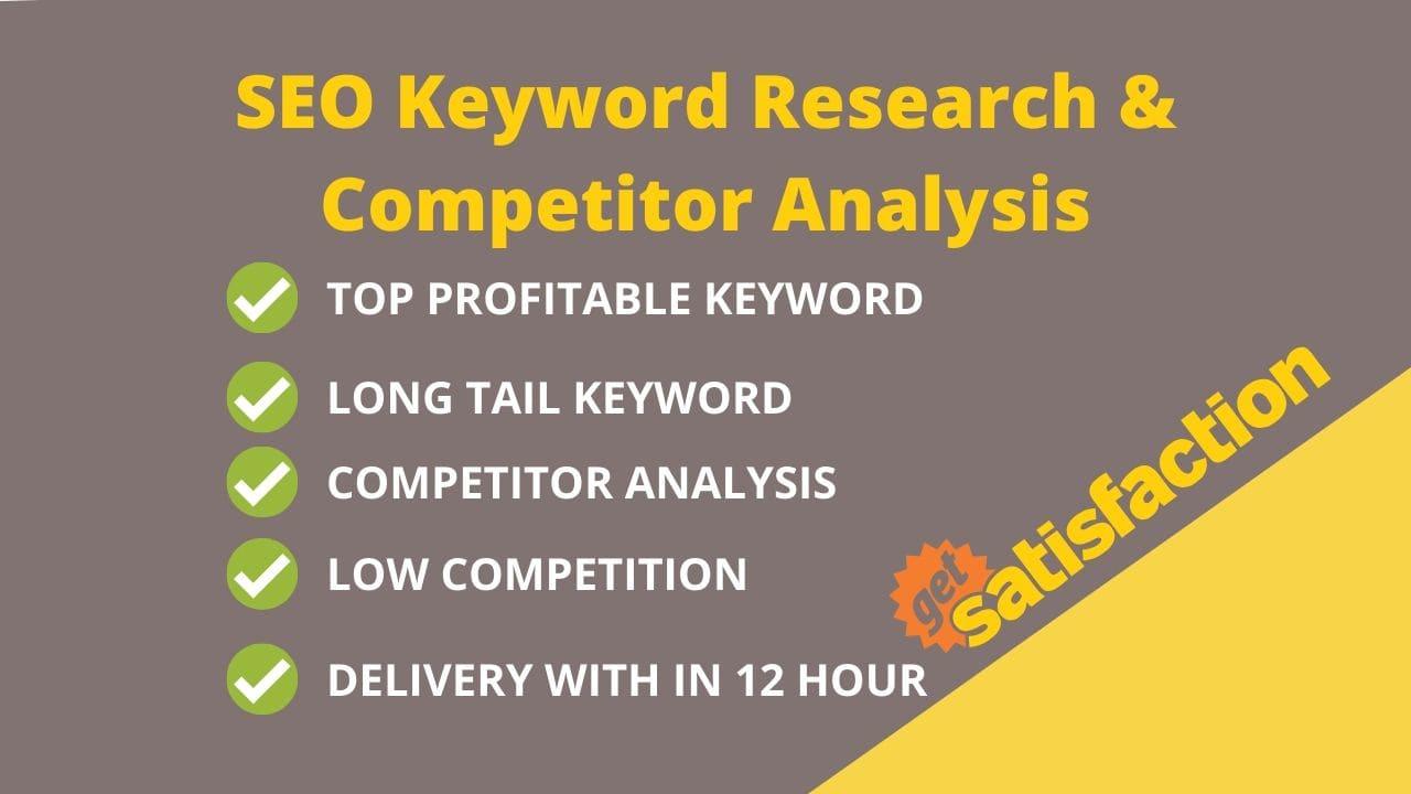 I will do profitable SEO keyword research and competi...
