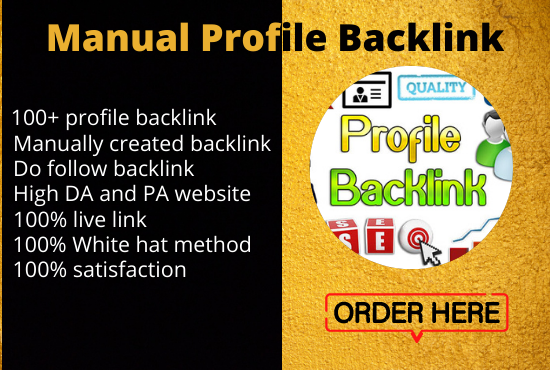 I will do 100 High DA PA Profile Backlinks Manually f...