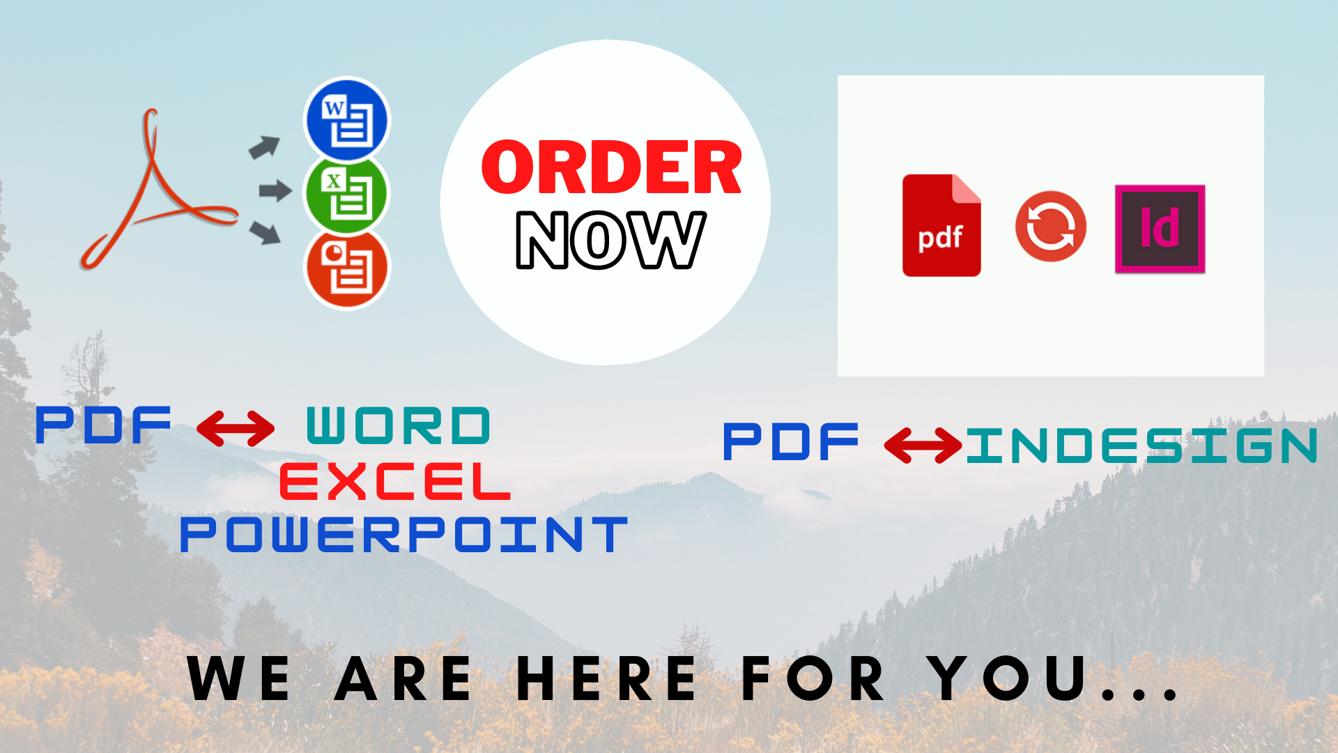 I will convert pdf to word, PDF to InDesign