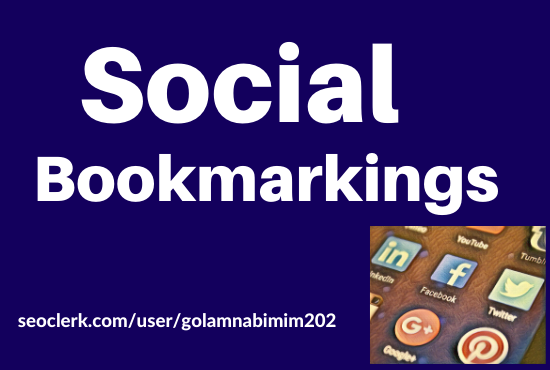 Get 50 High Quality Manually created Social Bookmarki...