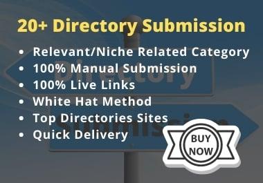 20+ Manually Directory Submission on Relevant Categor...