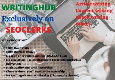 I will write a quality and original 1000 words articl...