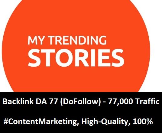 My Trending Stories. com DA 77 - DoFollow Backlink My...