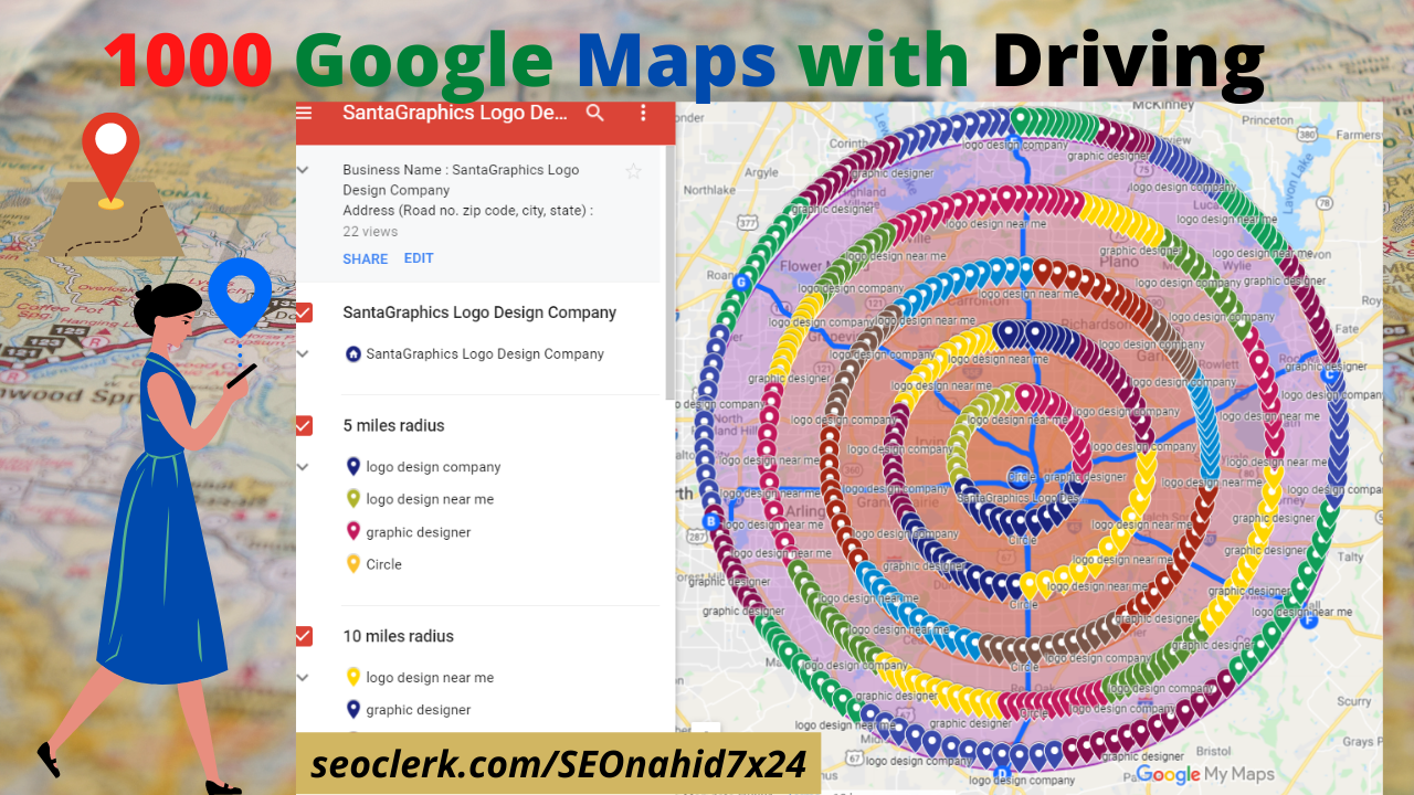 I will create 1000 Google Map Citations to Rank your ...