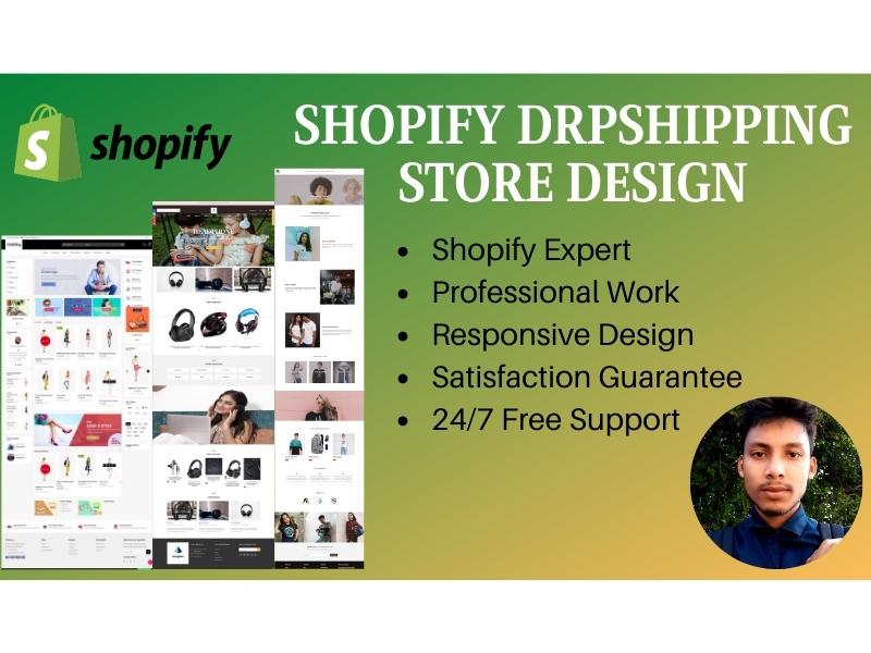 I will create shopify dropshipping store or shopify w...