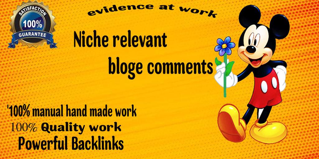 Get 40 High Quality Niche Relevant Blog comments Back...