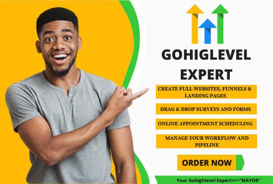 I will build gohighlevel sales funnel website automat...