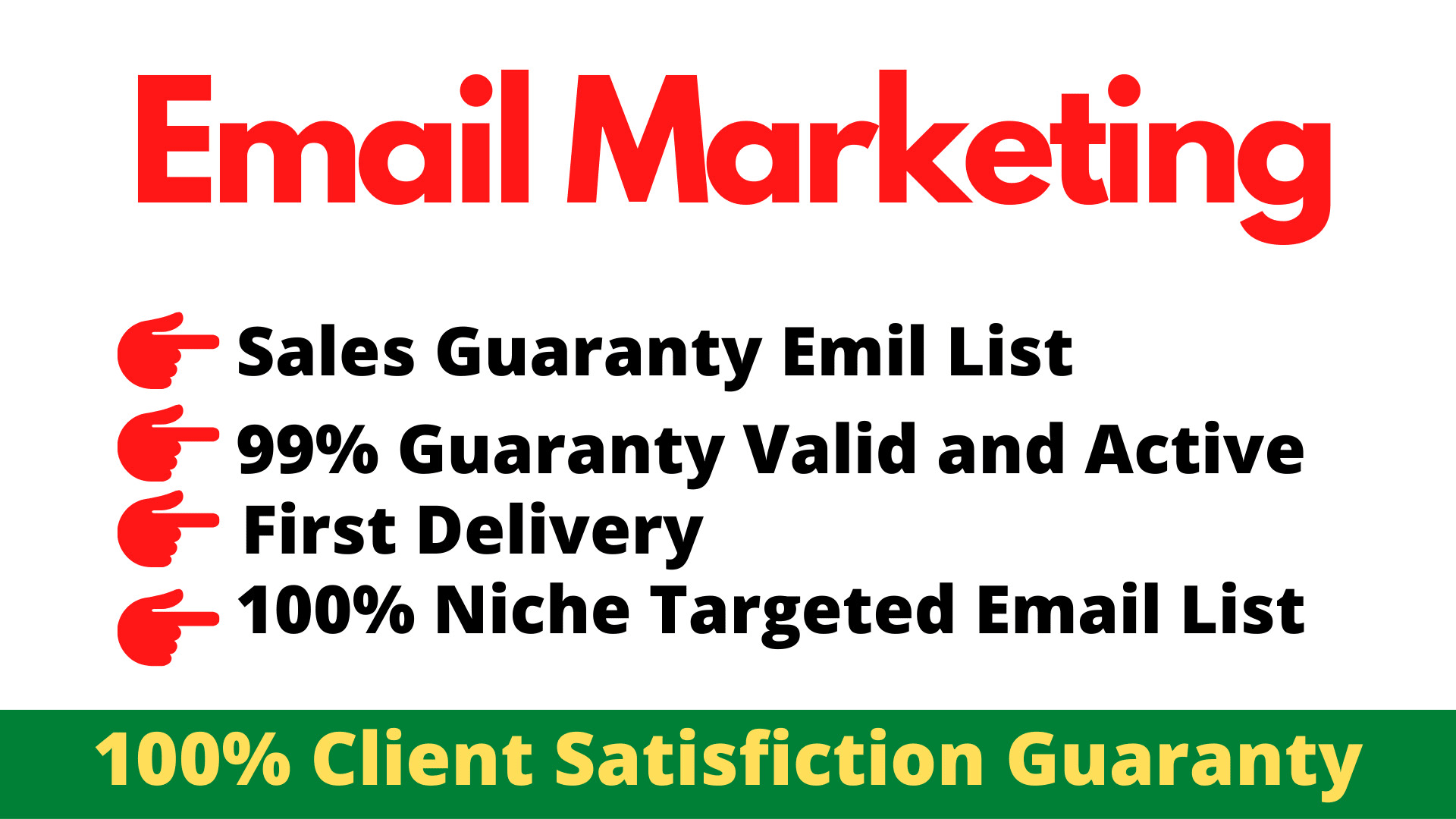 I will provide sales and niche targeted email list 24...
