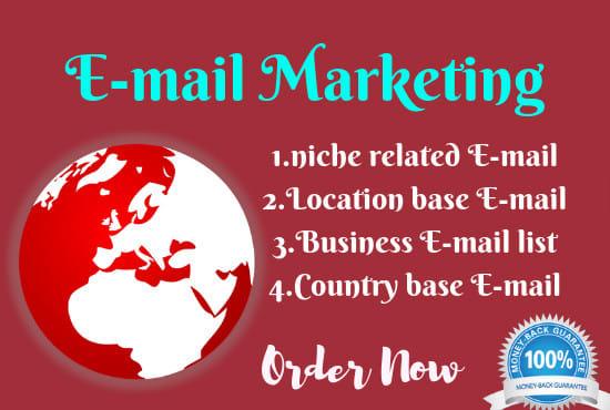 I will provide niche targeted email list in any count...
