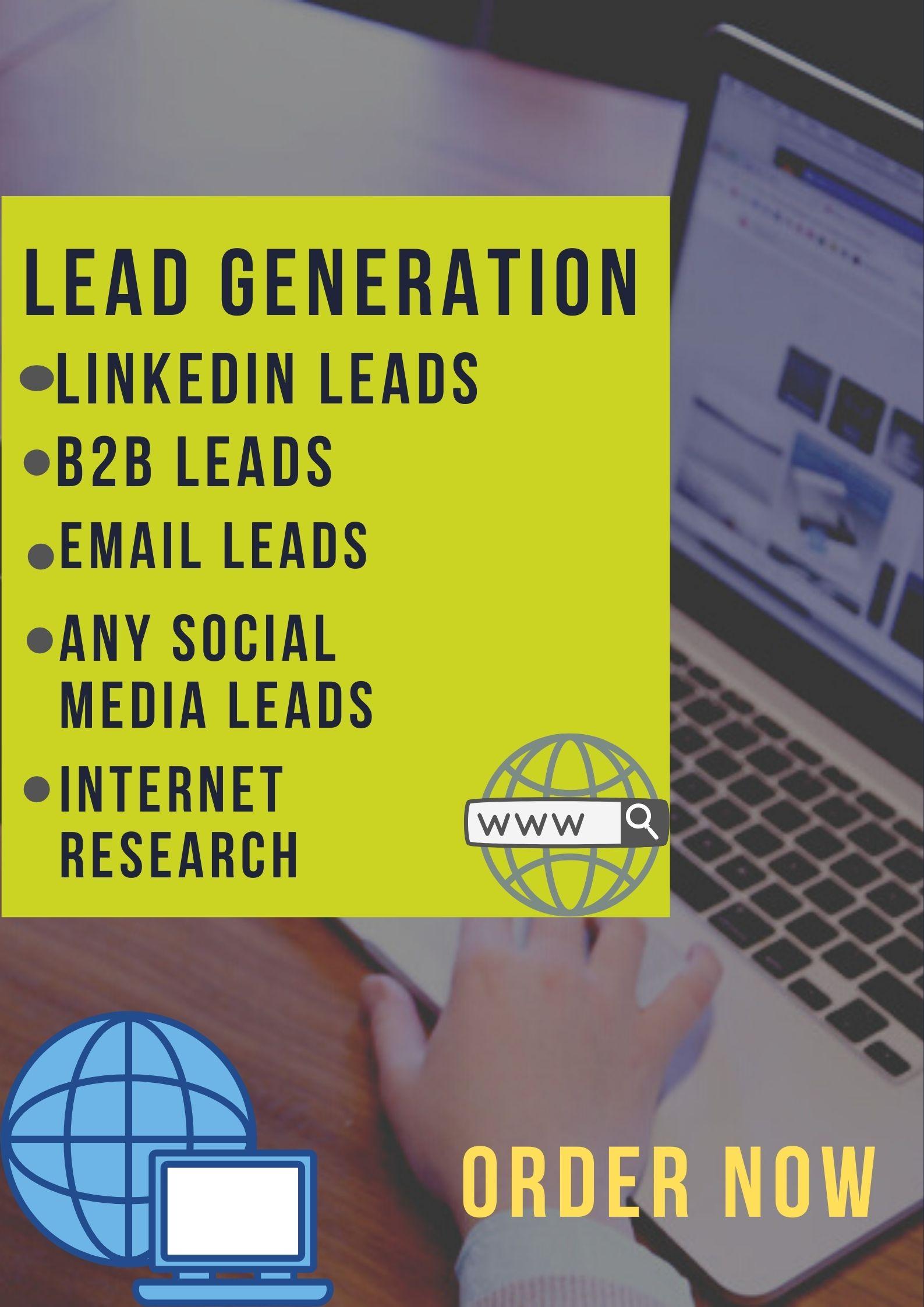 I will provide B2B lead generation targeted lead emai...