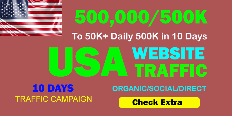 500,000 USA TARGETED Organic Web Traffic to your webs...