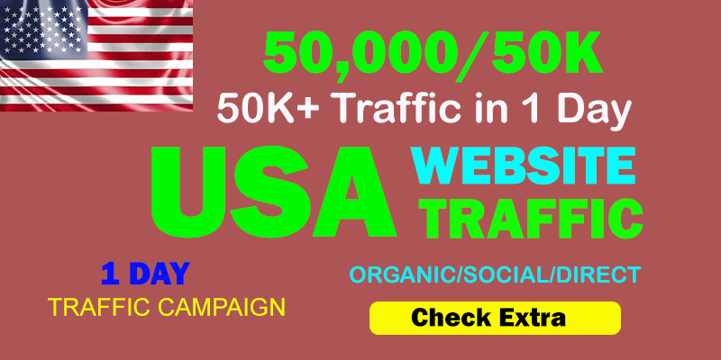 50,000 USA TARGETED Organic Web Traffic to your websi...