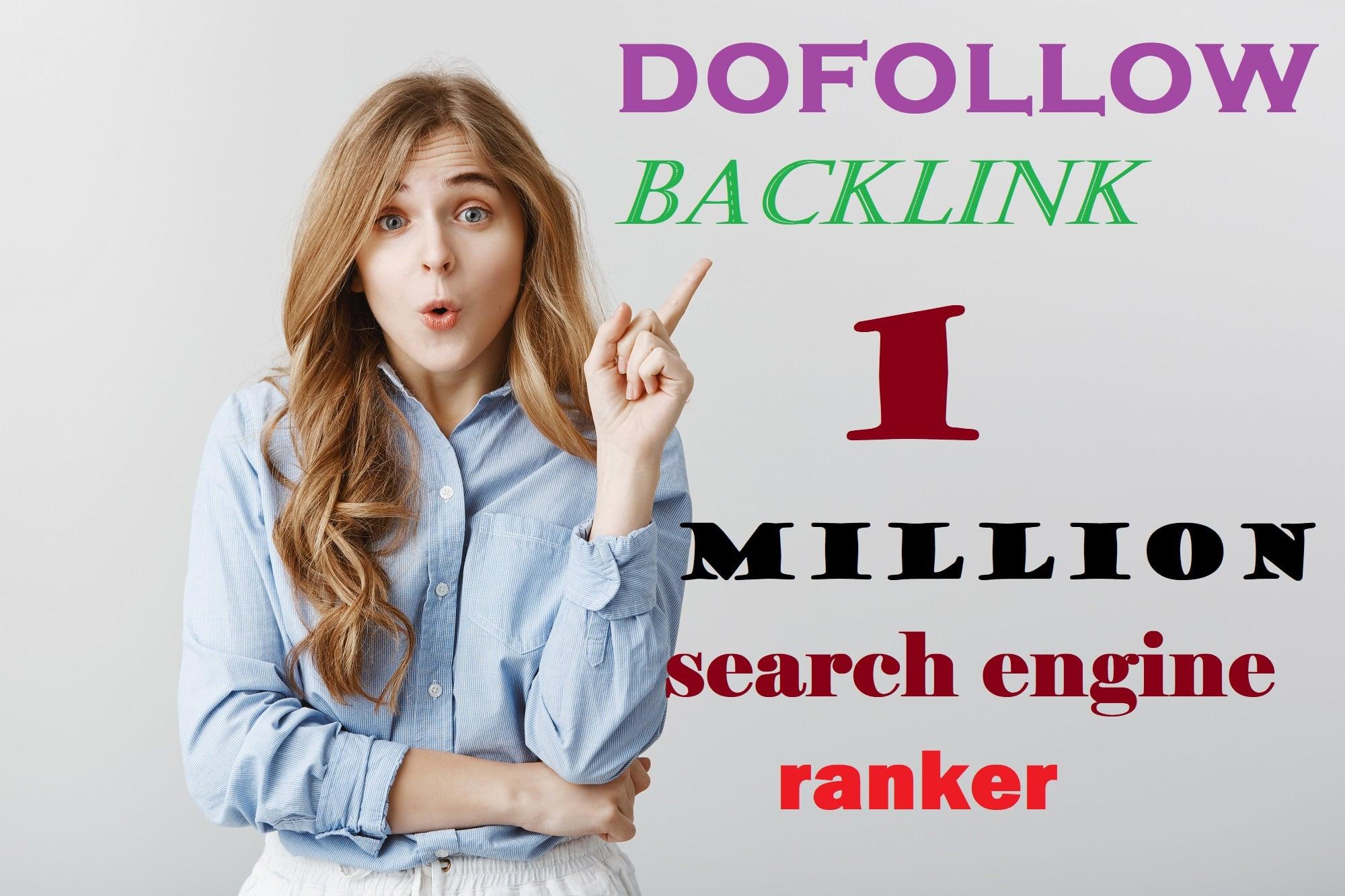 I will 1 million SEO contextual dofollow GSA backlink...