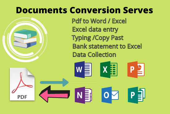 I will Convert your documents Pdf to Word, Excel, C...