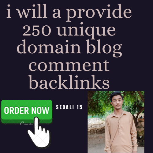 I will provide 250 unique domain blog comment backlin...