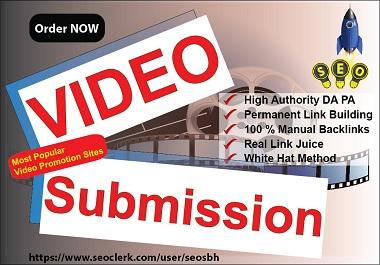 Do 10 Video Submission at Most Popular High Authority...