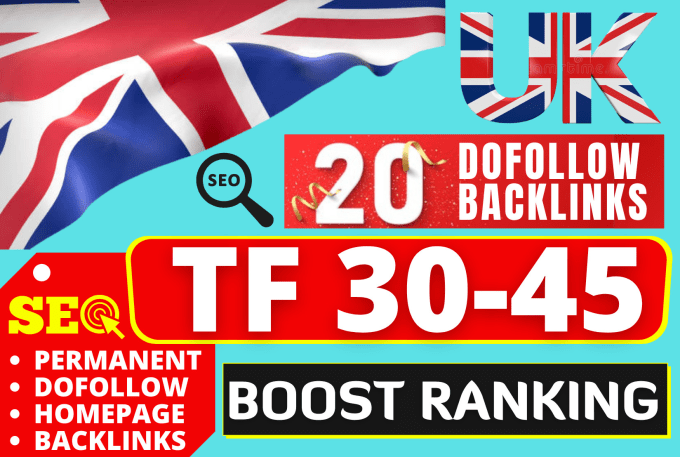 I will create 10 High TF 30+ UK Backlinks SEO backlin...