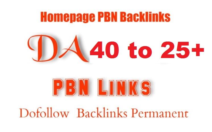 Create 5 DA 40 to 25+ Homepage PBN Backlinks To Skyro...
