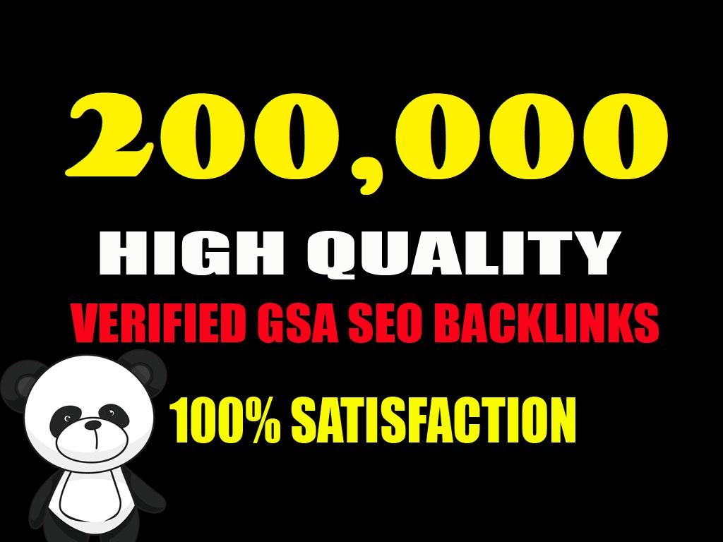 Create 200K GSA Ser BackLinks for your any link promo...