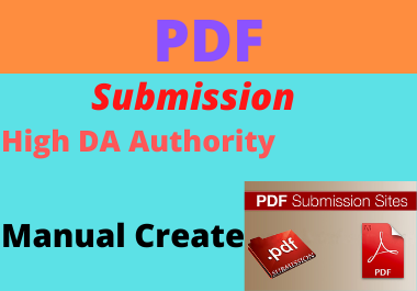25 PDF Submission High Authority low spam score websi...
