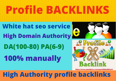 30 Profile Backlinks high authority permanent manuall...