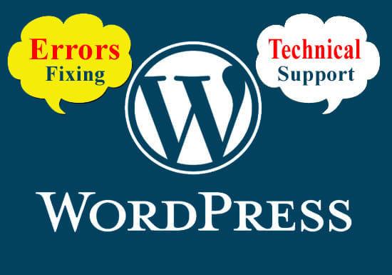 I will fix wordpress bug, error or technical problem