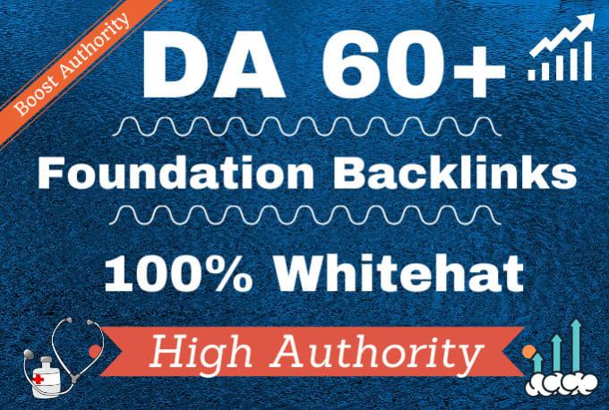 build 70+ DA 100 high quality SEO do follow backlinks