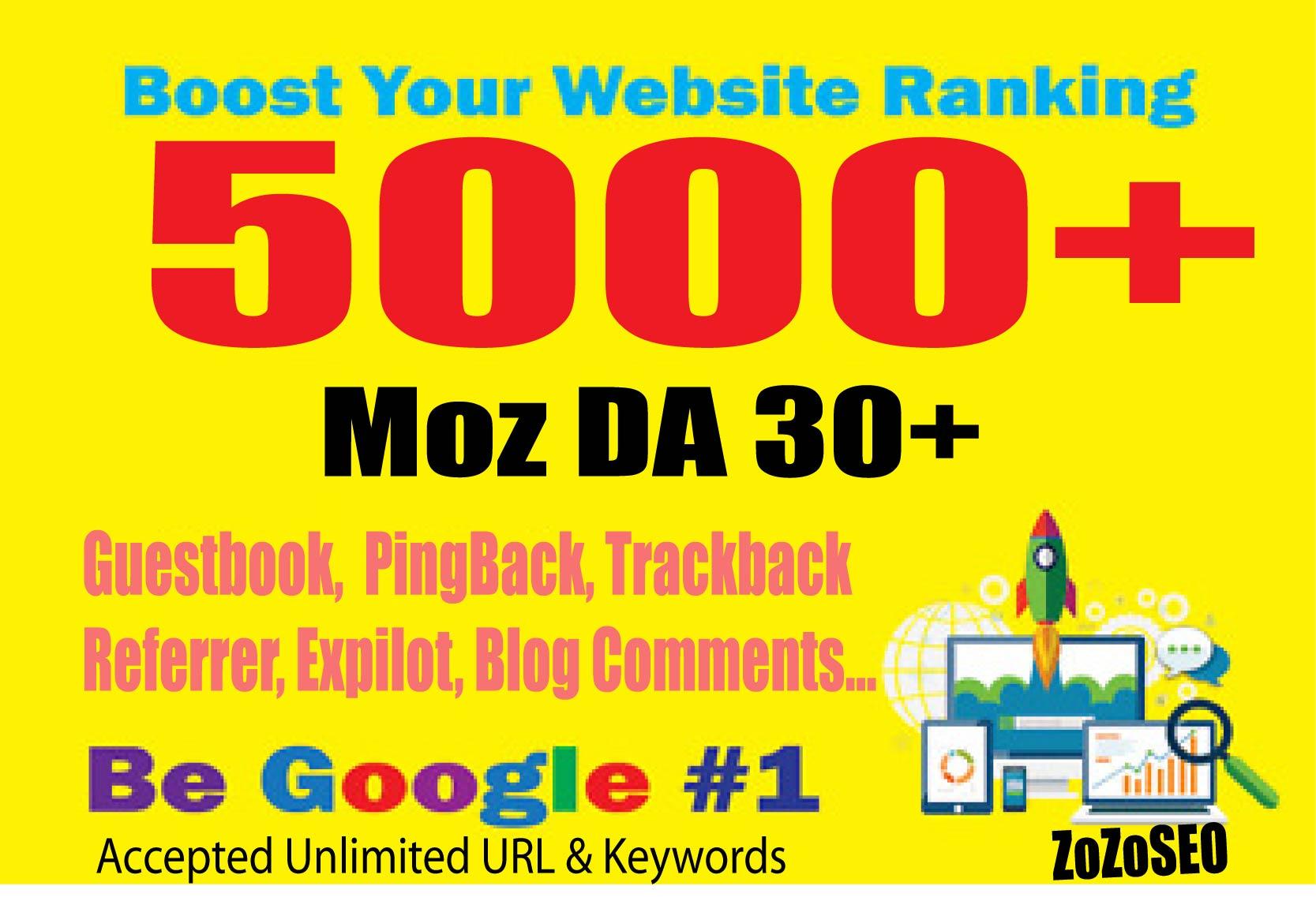 Create 5000+ DA 30+ Mix Platfrom Backlinks, Promote ...
