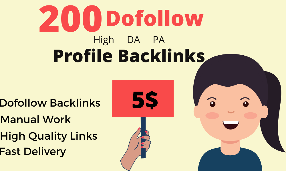 I will do 200 High-DA profile backlinks manually link...