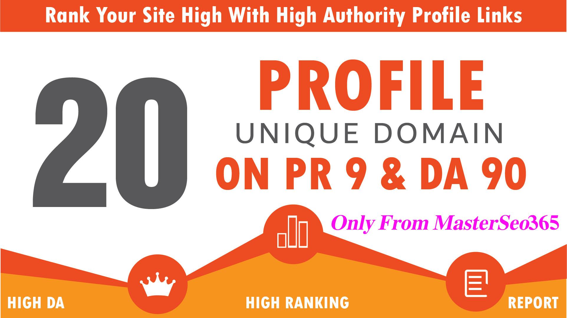 I will build Manually 20+ Excellent PR9 Backlinks 80+...